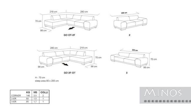 ספה פינתית Minos - אלבור רהיטים