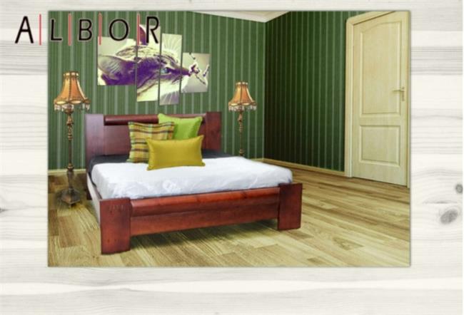 מיטה זוגית מעץ מלא דגם ברצלונה - אלבור רהיטים