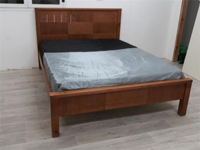 מיטה זוגית מעץ מלא דגם מסיב - אלבור רהיטים