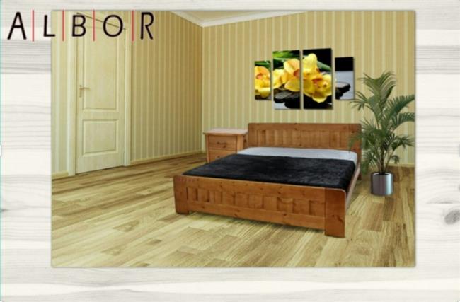 מיטה זוגית מעץ מלא דגם ספרד - אלבור רהיטים