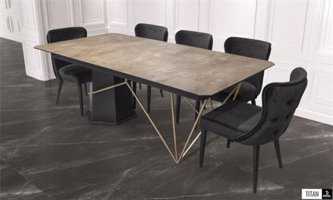 שולחן עם רגל מיוחדת דגם TITAN - אלבור רהיטים