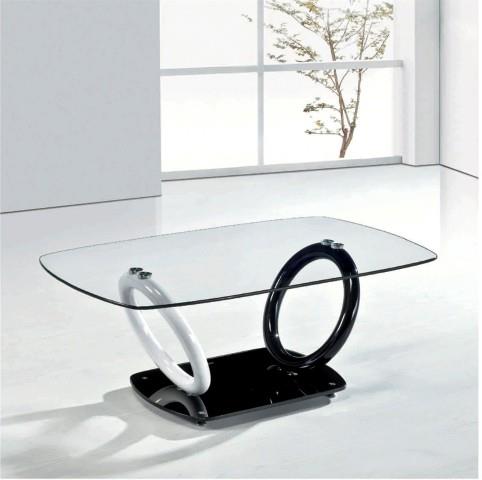 שולחן שחור לבן - כסא נדנדה