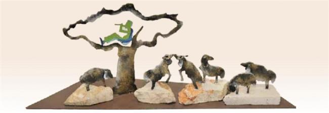 פסל כבשים באחו - ראובן גפני - Reuven Gafni
