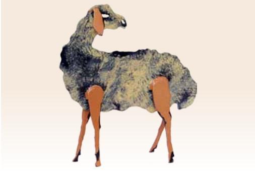פסל כבשה אפורה - ראובן גפני - Reuven Gafni