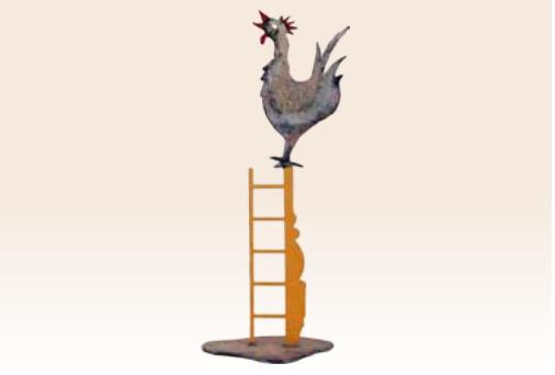 פסל תרנגול קורא - ראובן גפני - Reuven Gafni