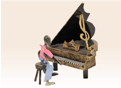 פסל נגן פסנתר - ראובן גפני - Reuven Gafni