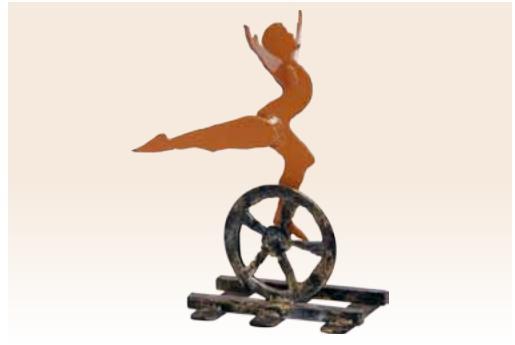 פסל רקדן על גלגל - ראובן גפני - Reuven Gafni