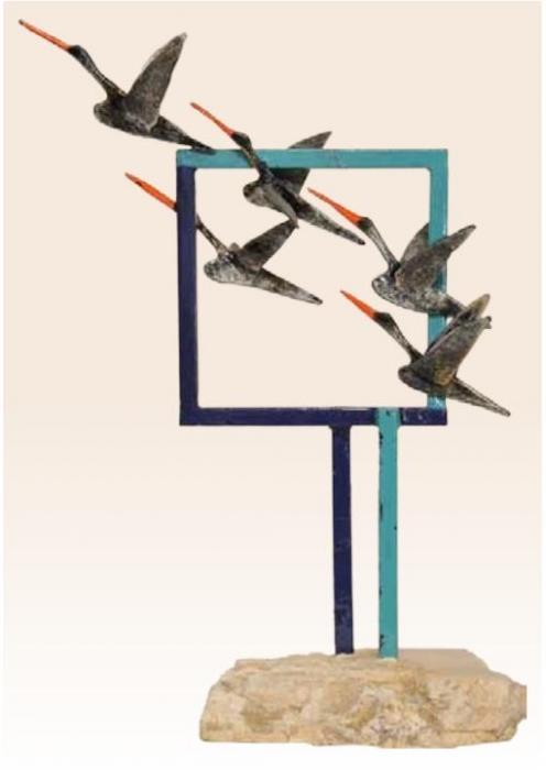 פסל ציפורים בתעופה - ראובן גפני - Reuven Gafni