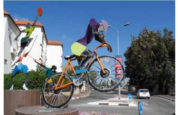 פסל חוץ רוכב אפניים - ראובן גפני - Reuven Gafni