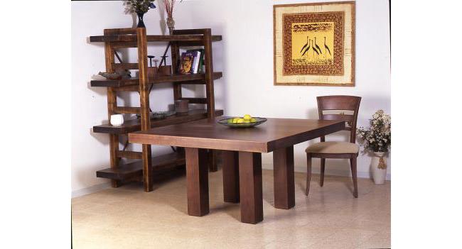שולחן מרובע עץ בוק מלא - עמירם עיצוב