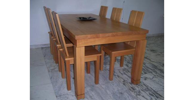 שולחן עץ בוק טבעי - עמירם עיצוב
