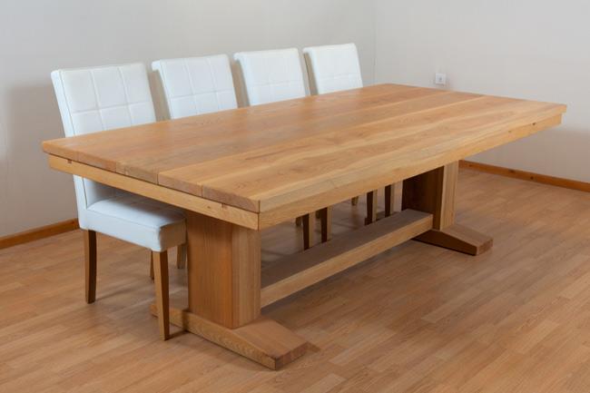 שולחן אוכל עץ טבעי - עמירם עיצוב