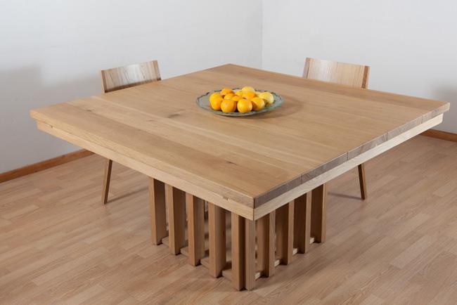 שולחן אוכל מרובע - עמירם עיצוב