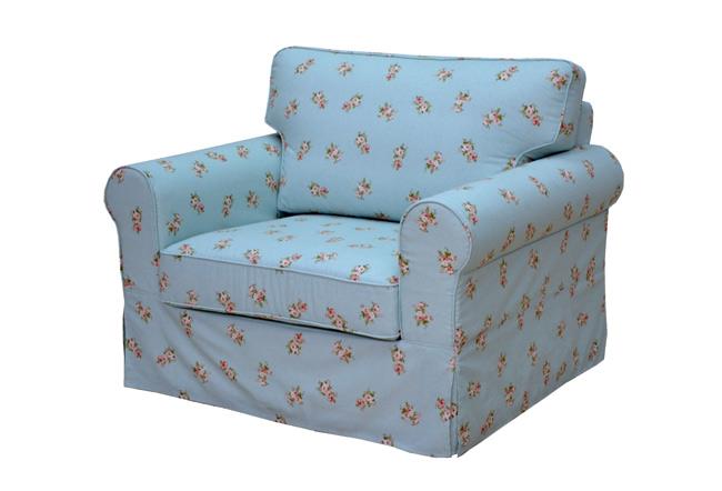כורסא כחולה פרחונית - פנטהאוז BASIC