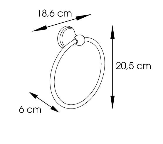 טבעת מגבת ברונזה - א.ישראלי