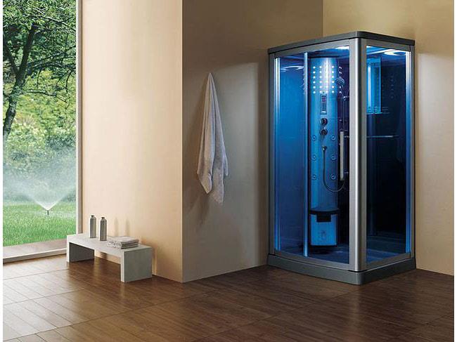 מקלחון פינתי כחול עם עיסוי - Eligent - מערכות ספא