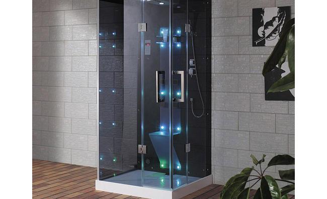 מקלחון פינתי עם תאורת לד - Eligent - מערכות ספא