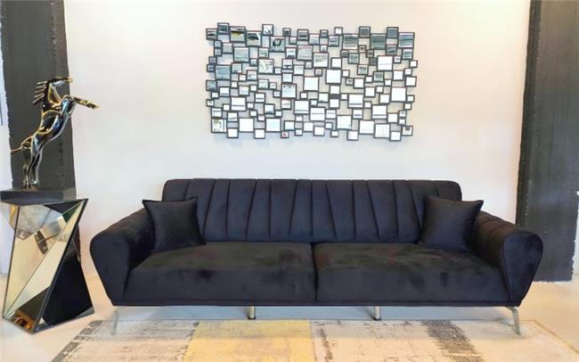 ספה דגם לורן 2.8 צבע שחור - רקפת ספיר-רשת חנויות לעיצוב הבית