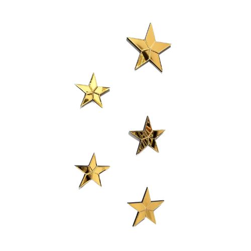 סט 5 כוכבים מראה זהב - רקפת ספיר-רשת חנויות לעיצוב הבית