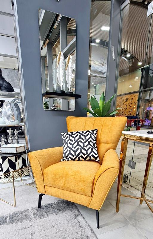 כורסא דגם סטפני בצבע חרדל - רקפת ספיר-רשת חנויות לעיצוב הבית