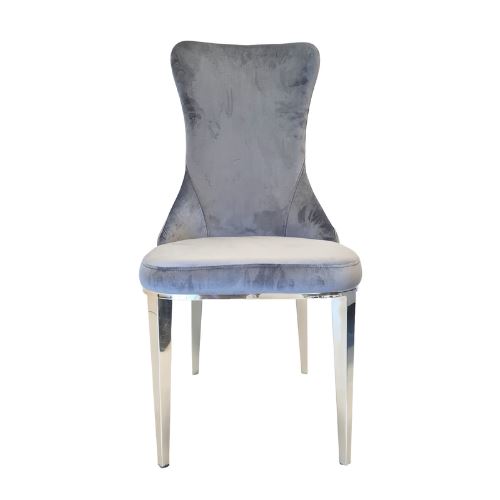 כיסא מעוצב דגם רוס אפור כסוף - רקפת ספיר-רשת חנויות לעיצוב הבית