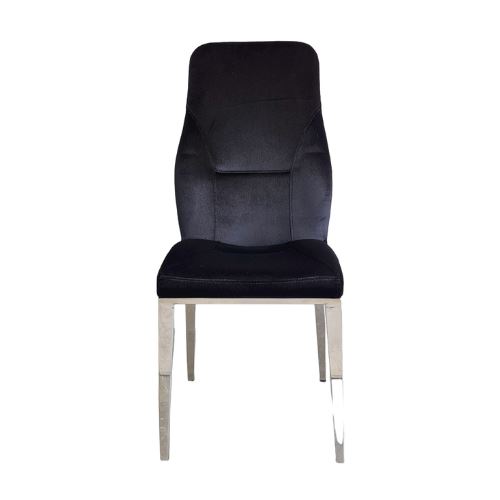 כיסא בריסל כסוף שחור קטיפה - רקפת ספיר-רשת חנויות לעיצוב הבית