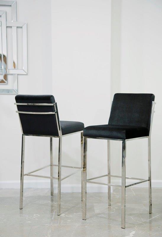 כיסא בר דגם ליב כסוף שחור - רקפת ספיר-רשת חנויות לעיצוב הבית