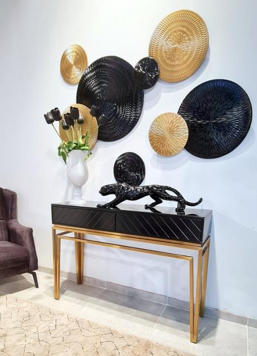 קונסולה קסנדרה זהב שחור - רקפת ספיר-רשת חנויות לעיצוב הבית