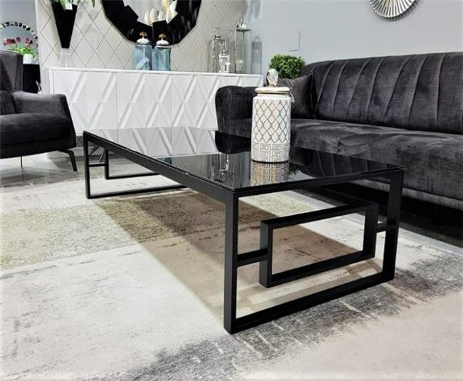 שולחן סלון דגם אלסקה בסיס מתכת שחור - רקפת ספיר-רשת חנויות לעיצוב הבית