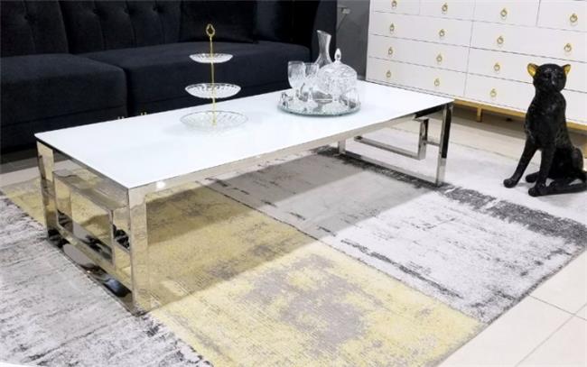 שולחן סלון דגם אלסקה כסוף לבן - רקפת ספיר-רשת חנויות לעיצוב הבית