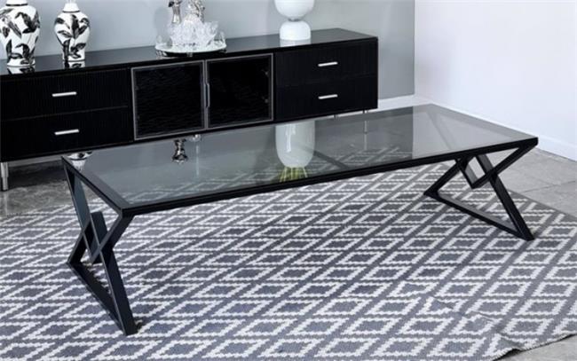 שולחן סלון דגם טריקסי בסיס מתכת שחור - רקפת ספיר-רשת חנויות לעיצוב הבית