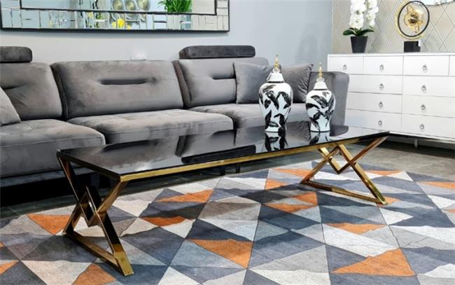 שולחן סלון דגם טריקסי זהב שחור - רקפת ספיר-רשת חנויות לעיצוב הבית
