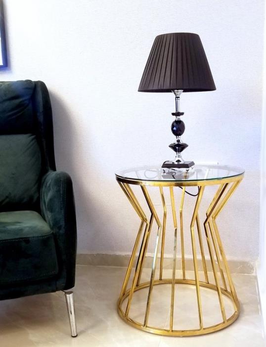 שולחן צד דגם שלבים זהב - רקפת ספיר-רשת חנויות לעיצוב הבית