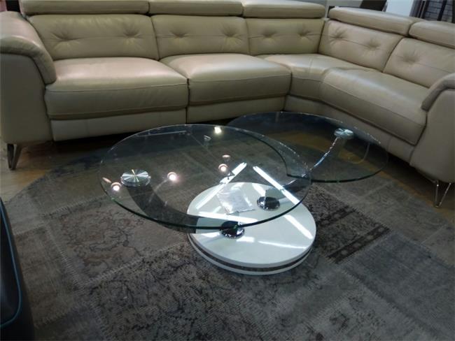 שולחן סלון זכוכית עגול - רוזטו עודפים