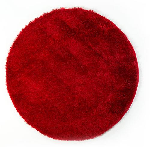 שטיח שאגי עגול  ברוז' אדום - ראגס שטיחים