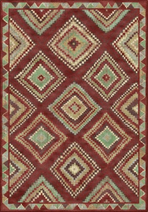 שטיח גאומטרי בורדו - ראגס שטיחים
