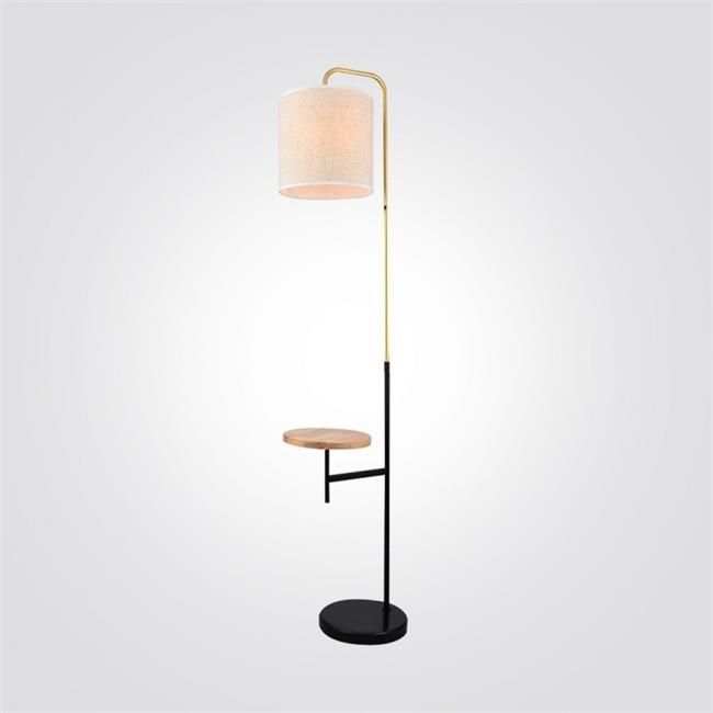 מנורת עמידה דפנה E27*40W עם שולחן מעץ - דיל תאורה