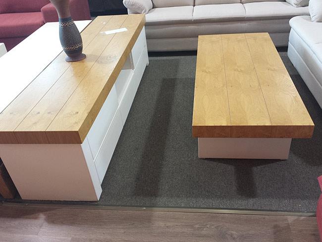 מזנון ושולחן עץ לסלון - רהיטי האולימפוס