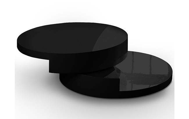 שולחן סלון עגול שחור - MENZZO - ריהוט מודולרי