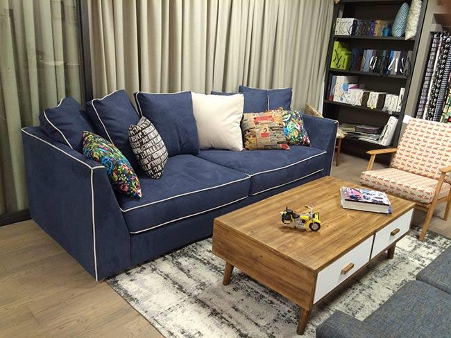 ספה כחולה - רגב רהיטים