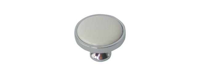 כפתור פורצלן K328 כרום לבן - אבנר`ס קולקשיין 
