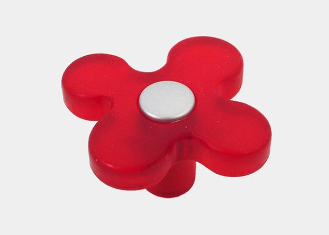 כפתור פרח אדום - א.ר. שיווק