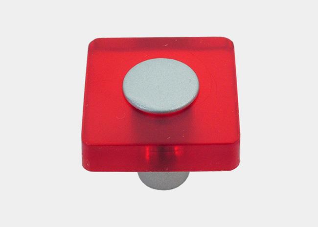 כפתור מרובע אדום - א.ר. שיווק