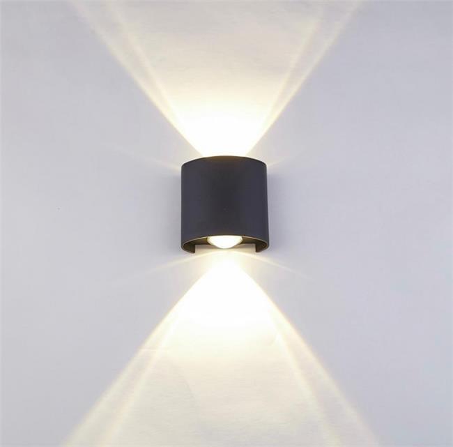 מנורת קיר דגם מיכל 6w אפדאון - אופק תאורה חוץ ופנים