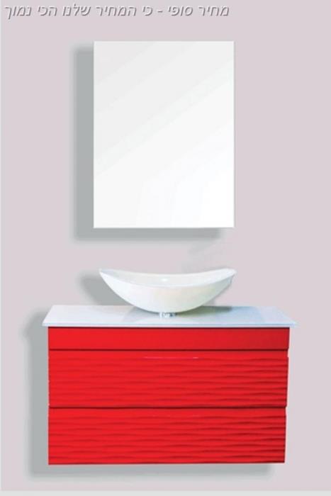ארון אמבטיה אפוקסי גלים אדום - קונקס קרמיקה בע"מ