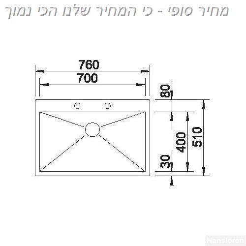 כיור מטבח זירקוס A - קונקס קרמיקה בע"מ