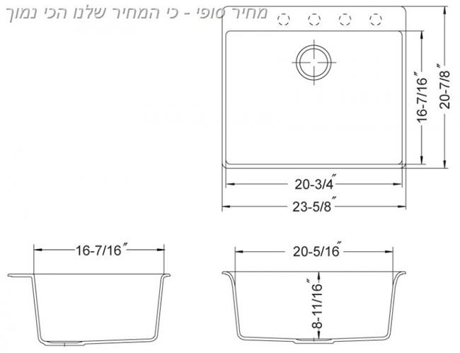 כיור מטבח גלקסי - קונקס קרמיקה בע"מ