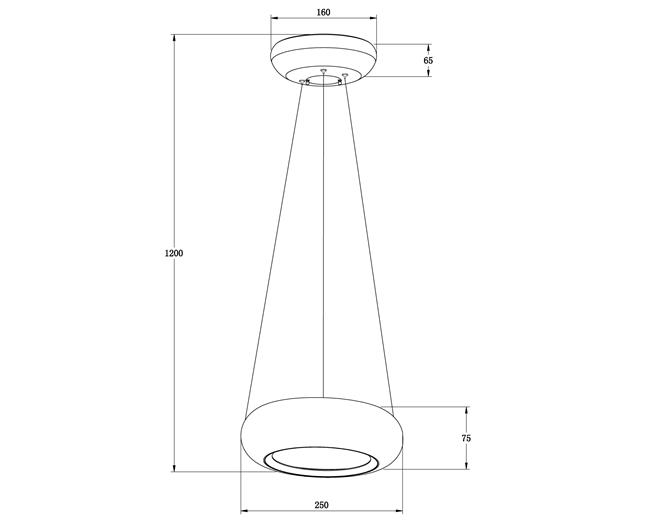 מנורה תלוייה דגם אורביט 1 - טכנולייט