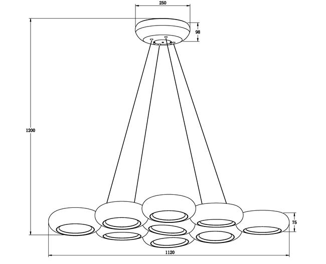 מנורה דגם אורביט 9 - טכנולייט