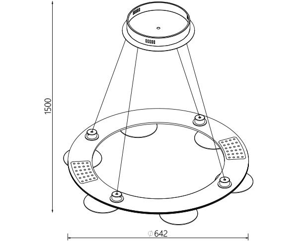 מנורה תלוייה דגם רקס 8 - טכנולייט
